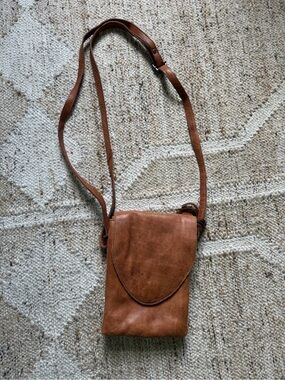 Latico Tan Leather Crossbody Bag